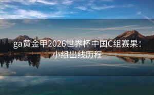 ga黄金甲2026世界杯中国C组赛果：小组出线历程