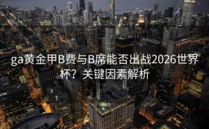 ga黄金甲B费与B席能否出战2026世界杯？关键因素解析
